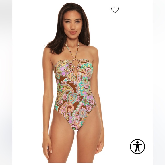 NWT BECCA BY REBECCA VIRTUE
Candice Convertible Halter One Piece Swimsuit - Picture 3 of 11